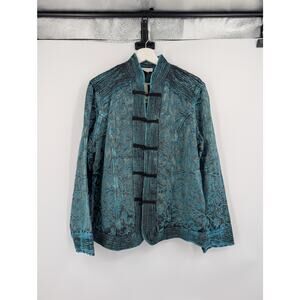 NWT Coldwater Creek Jacquard Elegant Artisan Jacket 1X Oriental Floral Career